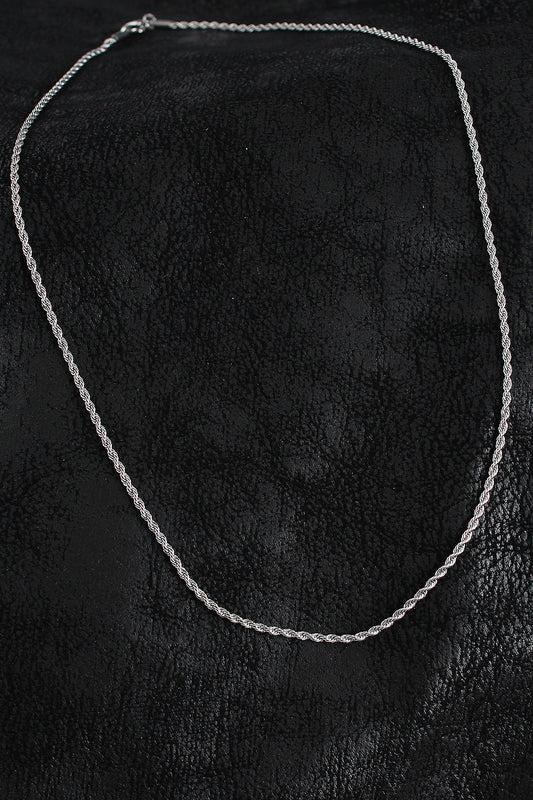 316L Çelik Halat Zincir Model Gümüş Renk Erkek Kolye