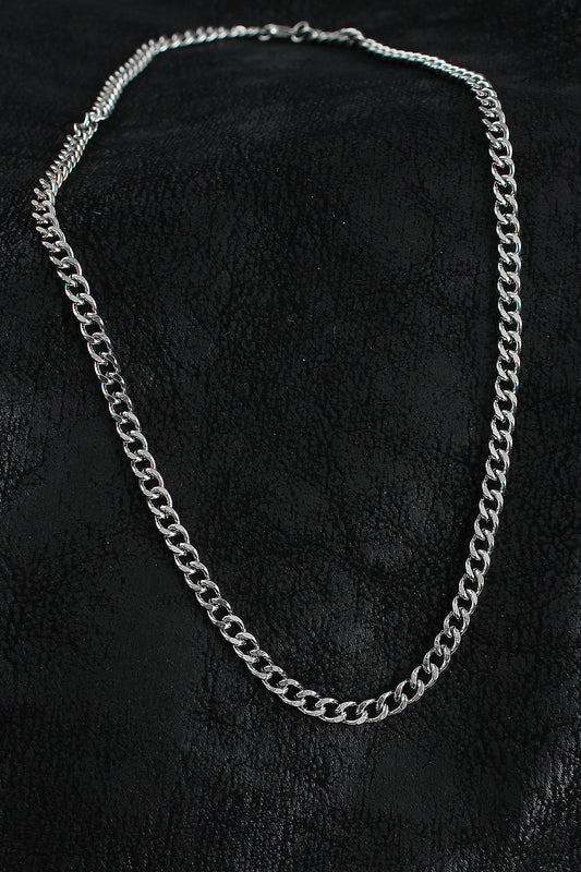 316L Çelik Klasik Zincir Model Gümüş Renk Erkek Kolye