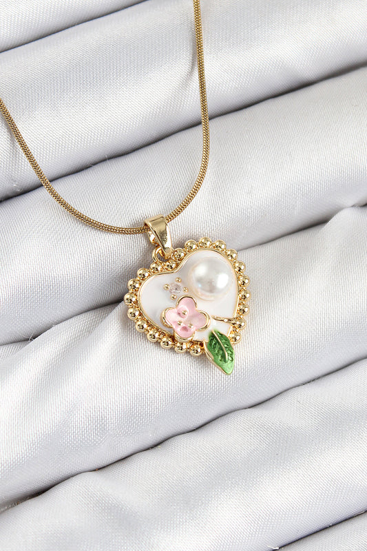 316L Çelik Sanatsal Portre Model Gold Renk Kadın Kolye