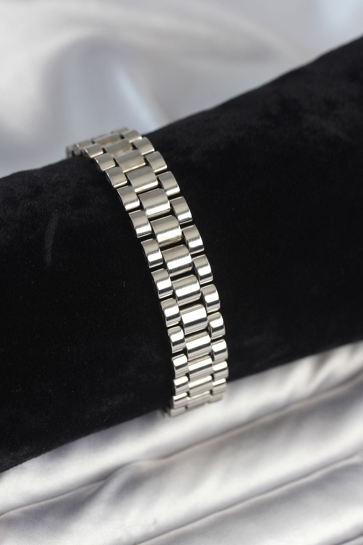 316L Çelik Gümüş Renk 12 mm Kalınlık Erkek Bileklik